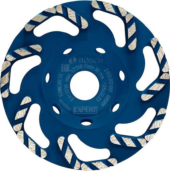 Bosch EXPERT Concrete Diamanttopfscheibe, 125 x 22,23 x 4,5 mm, für Betonschleifer und Winkelschleifer, 2608900651