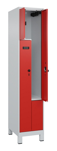 C+P Z-Spind Evolo PLUS, Füße, 2 Fächer, 1950x400x500mm, 7035/3020, Drehriegel, 049013-122 S10011