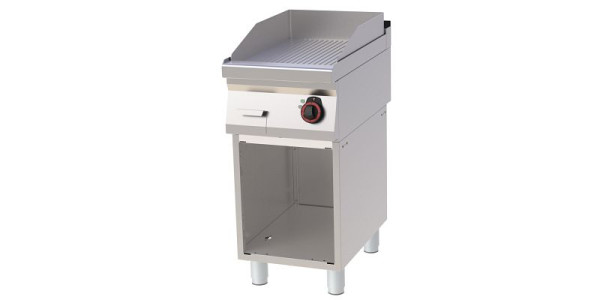 Locher Elektro-Grillplatte 400, Stahl, gerillt, 362452