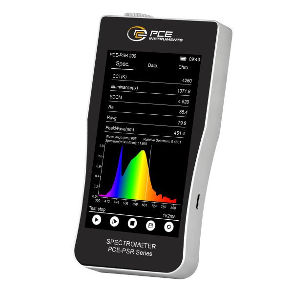 PCE Instruments Spektrometer, 63 Lichtparameter, PCE-PSR 200