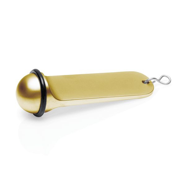 WAS Schlüsselanhänger ohne Gravur, 11 cm, goldfarben, Zinkguss, VE: 10 Stück, 4318000