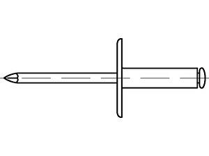 ART 88413 Blindniete Stahl verzinkt FLAKO K 16 4,8 x 16,7 VE=S (250 Stück)