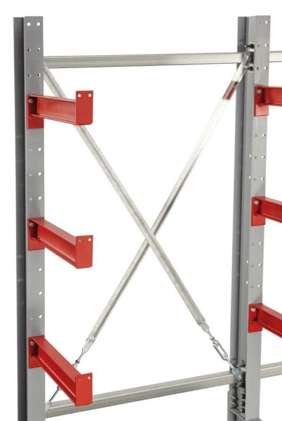 Schulte K 3000, Kreuzstrebe 1000 mm für Ständerhöhe bis 2500 mm, inkl. Spannschlösser und Schrauben, verzinkt, 27621