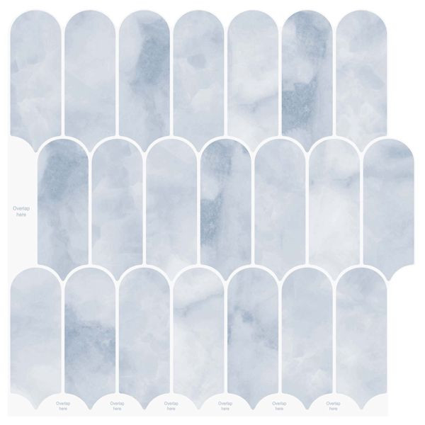 vidaXL Federfliese 50-teilig Himmelblau 30 x 30 cm Polyurethan und PET, 42046206