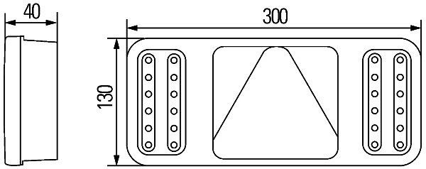 HELLA Heckleuchte - Coluna - 12V - Anbau/geschraubt - Lichtscheibenfarbe: glasklar - rechts, 2VP 345 900-341