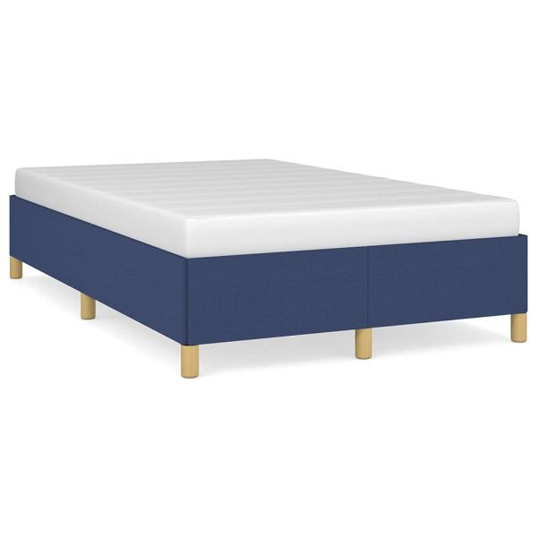 vidaXL Bettgestell Blau 120x190 cm Stoff, 3269644, 8721102435317