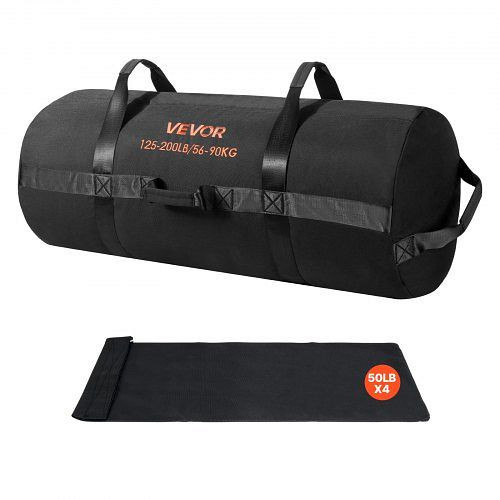 VEVOR Workout-Sandsack, 56-90 kg, mit Griffen, für Fitness-Krafttraining, Cross-Training, Fitnessstudio, Schwarz (ungefüllt), JSSDSDYZXHS2IAKXF001V0