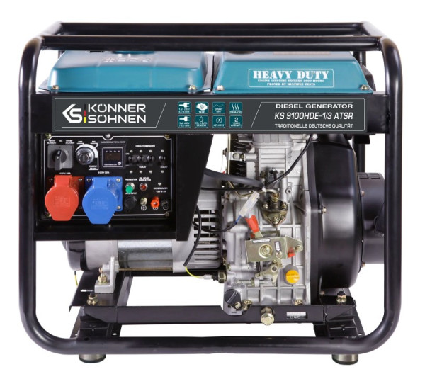 Könner & Söhnen Diesel-Generator (EURO V) + Tragbare Powerstation KS 200PS, 230/400, KS 9100HDE-1/3 ATSR
