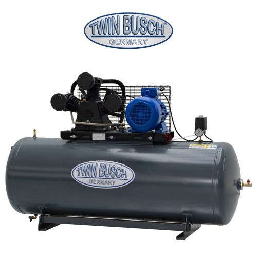Twin Busch Druckluftkompressor liegend - 500 L - Grey, TWKL-500-10/3