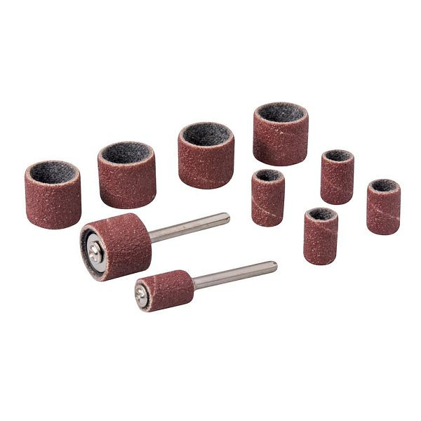 Silverline Schleifhülsen für Rotationswerkzeuge, 12-tlg. Satz, 6,35 mm (1/4 Zoll) und 12,70 mm (1/2 Zoll), 675272