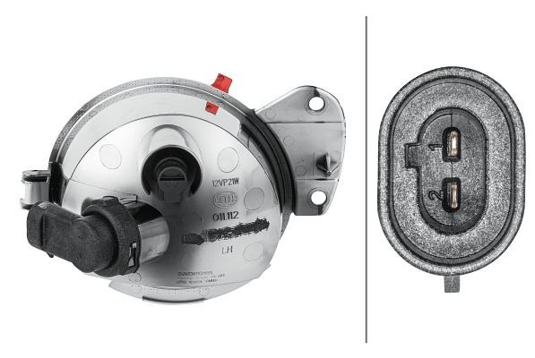 HELLA Nebelschlussleuchte, Glühlampe, 12V, Lichtscheibenfarbe: rot, hinten links, 2NE 011 112-051