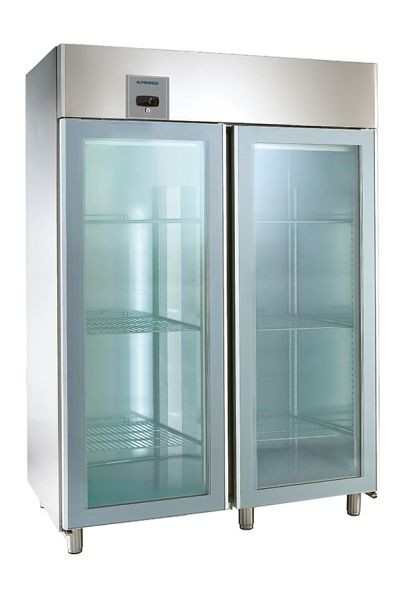 ALPENINOX Umluft-Gewerbekühlschrank KU 1402 G Comfort, für GN 2/1, steckerfertig, Umluftkühlung, 402729664