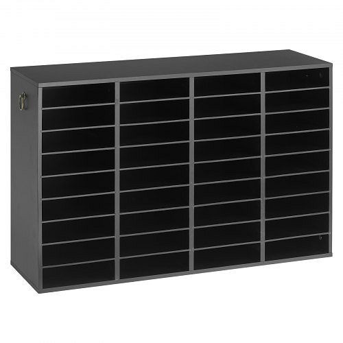 VEVOR Dokumentenablage Holz Schreibtisch Organizer mit 36 Fächern Schwarz, Akten, Papiere, Verstellbaren Einlegböden Büro, MDF, WJZLFPJRZBC3Q8WRQ001V0
