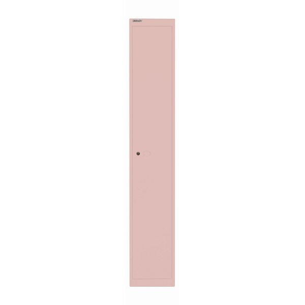 Bisley Garderobenschrank Office, 1 Fach mit Hutboden und 1 Kleiderhaken, Tiefe 305 mm, 620 pastellpink, CLK121620