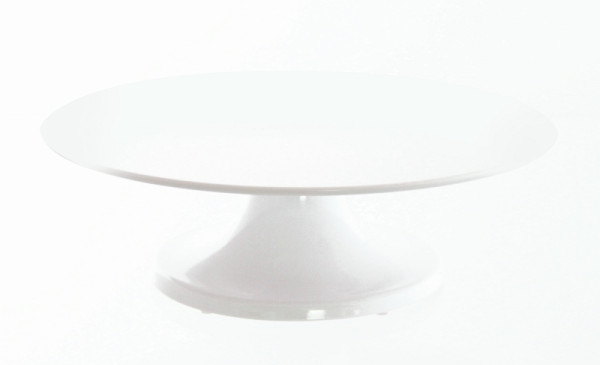 Schneider Tortenplatte Melamin, weiß, mit Fuß, drehbar, 320 mm Ø, 100 mm hoch, 227028