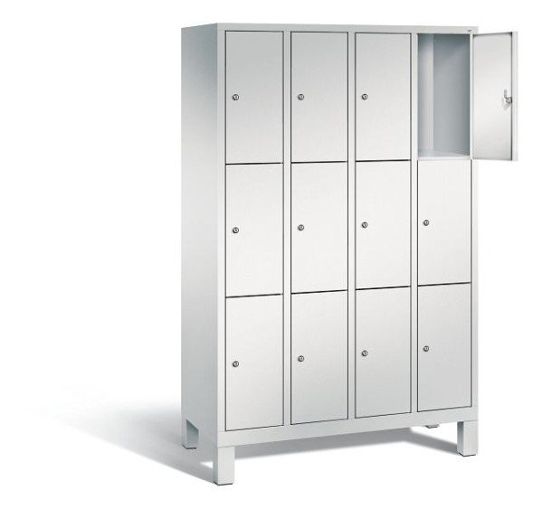 C+P Schließfachschrank Evolo, H1850xB1190xT500mm, Farbe: Lichtgrau, 48010-403 S10000