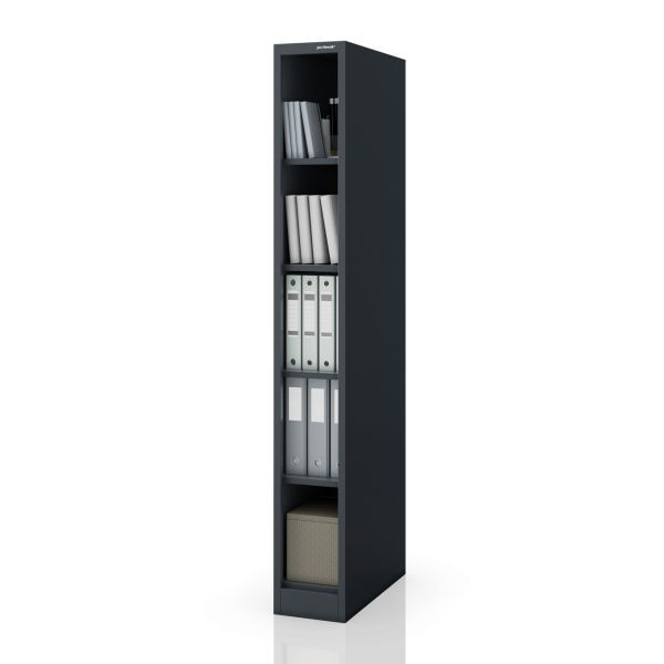 Jan Nowak Schmales Metall-Archivregal für Dokumente, Anthrazit, 250x1850x600 mm, TIM, 2485