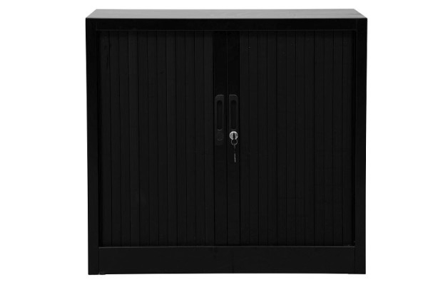 Gürkan Rollladenschrank, 46 x 80 x 75 cm, Schwarz, Fachboden Stück 1, SDC.0708, 100194