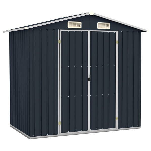 vidaXL Gerätehaus Anthrazit 205x129x183 cm Verzinkter Stahl, 46299