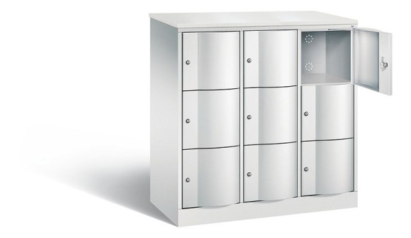 C+P Schließfachschrank Resisto, H1255xB1148xT540mm, Farbe: Lichtgrau, 8573-372 S10714
