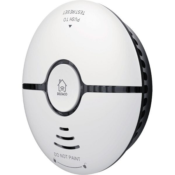 DELTACO SMART HOME Rauchmelder WiFi LED-Lichtalarm TUYA System, Smartphone-Benachrichtigung, SH-WS03