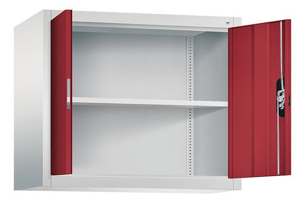 C+P Aufsatzschrank Acurado, H790xB930xT400mm, Farbe: Lichtgrau / Rubinrot, Muldengriff, 9265-000 S10212