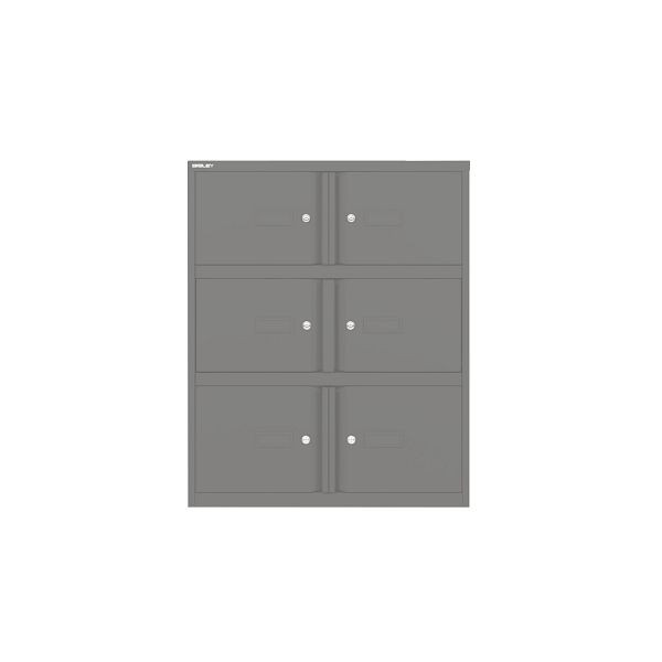 Bisley Essentials Office Locker, Höhe 1000-1024 x Breite 800 x Tiefe 470 mm, 649 slate, YELD0810649