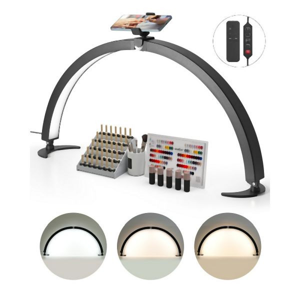 VEVOR Halbmond Nagel Tischlampe Schreibtischlampe LED-Licht 40W Einstellbar, WSDZMS29YC00JHW7IV2