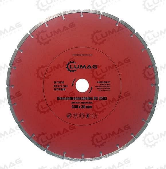 LUMAG Diamant-Trennscheibe, geschlossen Ø 350 x 30 mm für Nassschnitt passend für STM350-800 und FS350-1200PRO, DS350G