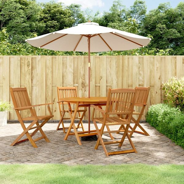 vidaXL 5-teilig Garten-Essgruppe Massivholz Akazie, 3203353