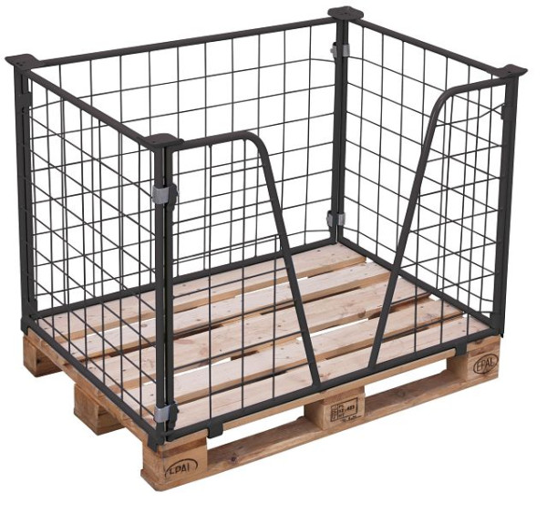 VARIOfit Palettenaufsatz Typ 63, Innenmaße: 1.160 x 760 mm, RAL 7016 anthrazitgrau, Nutzhöhe: 800 mm, pa-080.023/AG