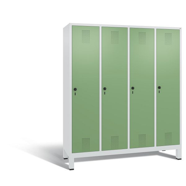 C+P Spind Evolo, 4 Abteile, H1850xB1590xT500 mm, Grau/Resedagrün, 48010-42 S10018