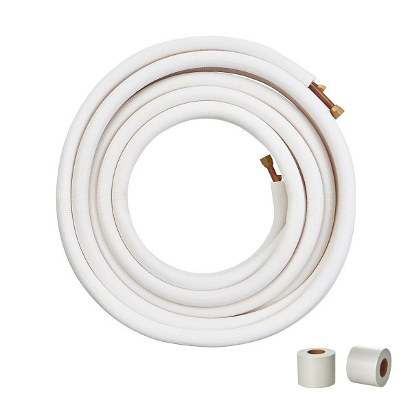 VEVOR 3/8"x5/8" x50 Fuß Mini Split Line Set Isolierte Kupferrohre AC Ductless, KDLJTG50FT386YXZYV0