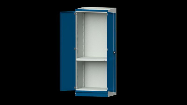 ANKE Werkbänke Basisschrank modulares Schranksystem, Modell 101, 865 x 720 x 2200 mm, Leergehäuse mit Türen, RAL 7035/5010, 631.103
