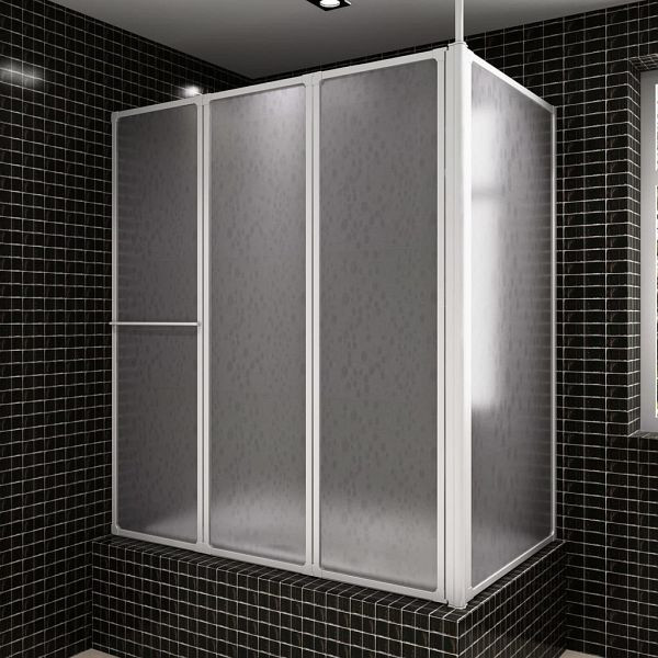 vidaXL Duschwand L-Form 70x120x137 cm 4-teilig Faltbar, 140787