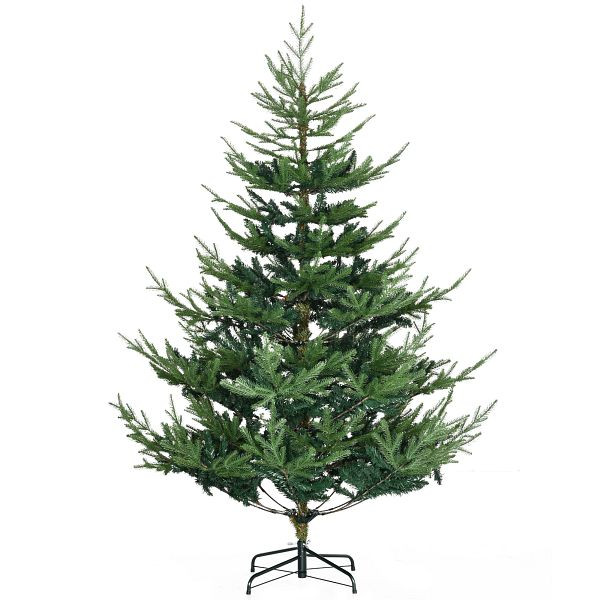 HOMCOM Künstlicher Weihnachtsbaum 180 cm Kieferbaum künstlich mit 795 Spitzen, klappbar Füße Stahlrahmen, 830-577V00GN