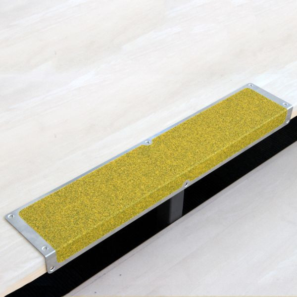 Mehlhose Antirutschkantenprofil Aluminium mit m2 Antirutschbelag, Public 46 gelb 120x635x45mm, AKM9GF1