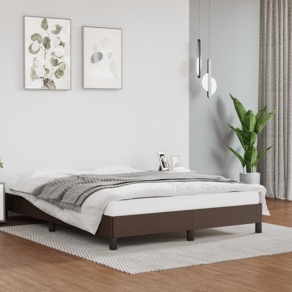 vidaXL Bettgestell Braun 140x200 cm Kunstleder, 346907, 8720287169567