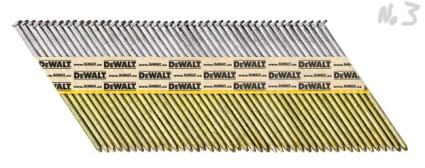 DeWalt Streifennagel DNPT 3.1 x 90mm 34Grad Ring Feuerverzinkt, VE: 1200 Stück, DNPT31R90HDZ
