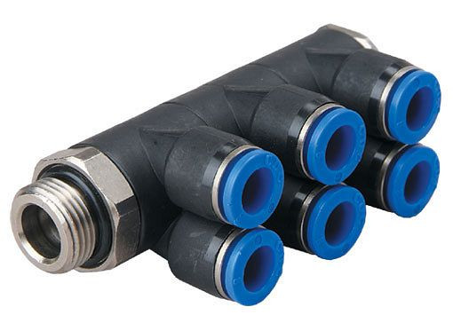 timmer B-YVTEd3-4-1/8-KU, Y-Verteiler-Einschraubverschraubung zylindrisch mit O-Ring, Schlauch-Ø: 4 mm, Gewinde: 1/8", VE: 5 Stück, 03180969