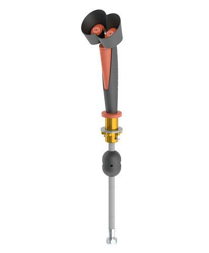 B-SAFETY Hand-Augendusche mit 2 Brauseköpfe 45°, rot/schwarz, Tischmontage, DVGW, 306245