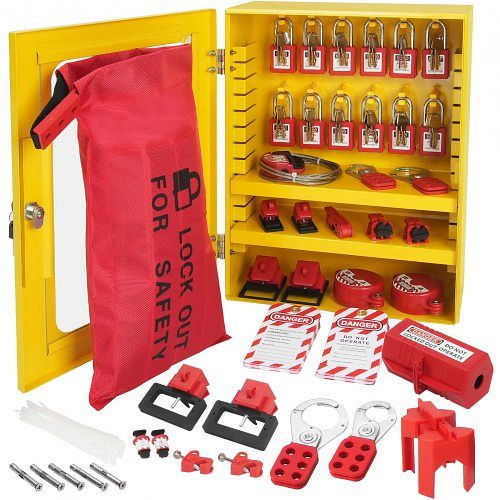 VEVOR Elektrisches Lockout-Tagout-Kit, 59-teiliges Sicherheits-Lockout-Tagout-Set, AQSJTZ59JDGXSQ3W2V0