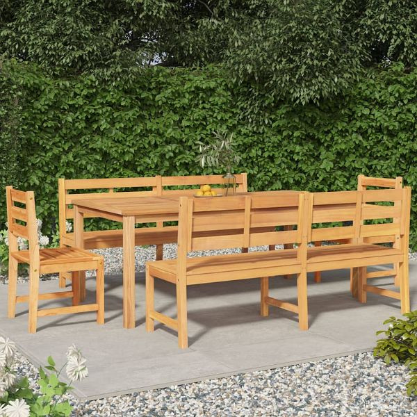 vidaXL 5-teilig Garten-Essgruppe Massivholz Teak, 3157204