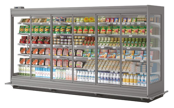 NordCap Wandkühlregal EURO PUKET-T 2 950-206 1875 M1, für Take-Away Kühlprodukte und Getränkekühlung, zentralgekühlt, Umluftkühlung, 454701623