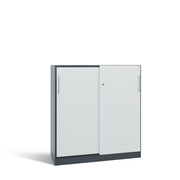 C+P Schiebetürenschrank Asisto, H1310xB1200xT435 mm, Anthrazit/Grau/DBS Hellgrau, 142031-000 S10181