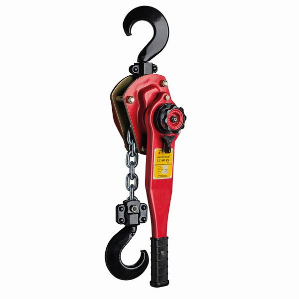 DELTA RED® Premium Hebelzug, mit Zurrhaken, 60kN mit 1,5m Kette, DR.0.0743001.5
