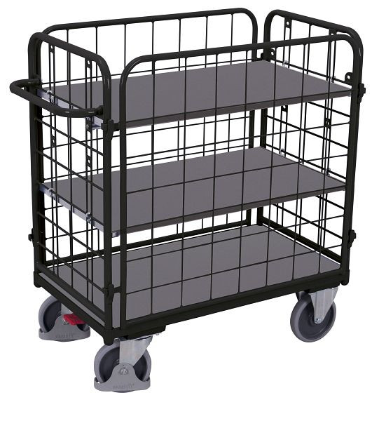 VARIOfit Etagenwagen niedrig, Außenmaße: 1.040 x 540 x 1.180 mm, RAL 7016 anthrazitgrau, sw-500.460/AG