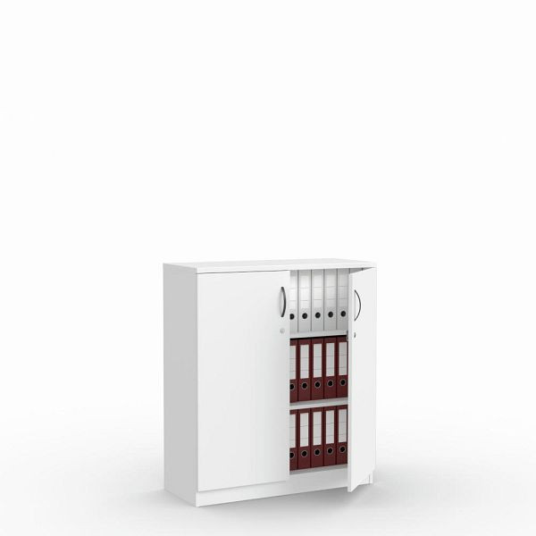 Deskin Flügeltürenschrank MULTI M, Dekor weiß, B 1000 x H 1145 x T 420 mm, 273399