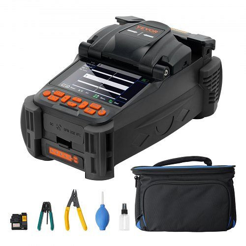 VEVOR Glasfaser Spleißgerät 6 Motoren Faserdurchmesser 125-150μm(Mantel) 250-1000μm(Beschichtung), GXRJJXXDZ6MC0WBPGV2