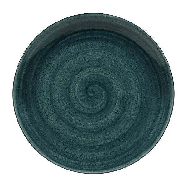 Churchill Stonecast Patina Coupe-Teller, rustikales Blaugrün, 260 mm, VE: 12 Stück, FA590